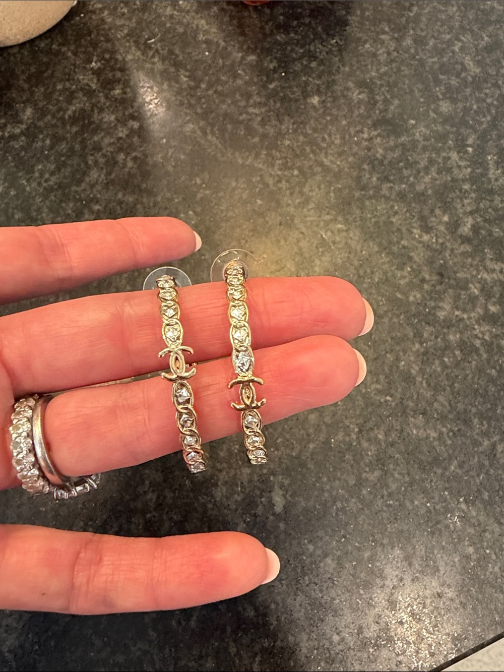 Chanel hoop earrings- NWT - Picture 2 of 4